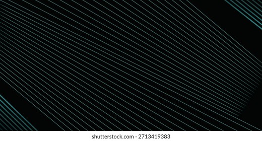 Fondo negro abstracto con líneas diagonales, color cian