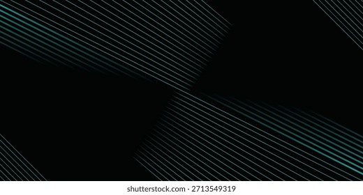 Fondo negro abstracto con líneas diagonales, color cian