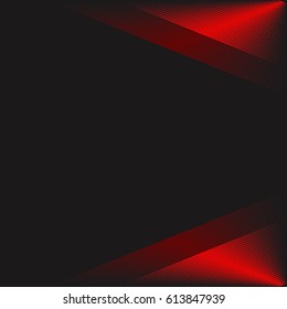 Abstract black background with diagonal red stripes.
