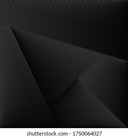 Abstract black background with diagonal striped lines. Striped texture - Vector illustration