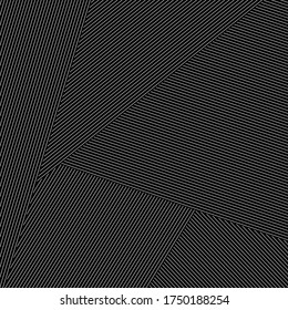 Resumen de fondo negro con líneas diagonales rayadas. Textura a rayas - Ilustración vectorial
