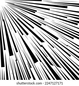 Abstract black background with different color burst lines. Circle explosion rays with bright firework stripes. Comic flash template simple modern style