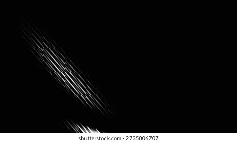Fondo negro Abstractas con rayas de luz punteadas blancas dinámicas. Esta ilustración versátil se puede utilizar para la tecnología, conceptos futuristas o creativos.