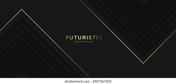 Abstract black background with elegant golden lines with free space for design. vector illustration about elegant modern template design.