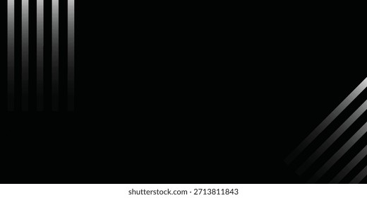 Fondo negro Abstractas con Vertical blanca y gris y rayas diagonales, formando un patrón geométrico elegante y moderno adecuado para varios diseños.