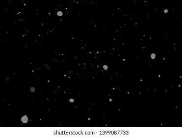 abstract black background with falling snow, vector design