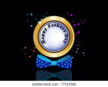 abstract black background with father's day icon, vector illustration