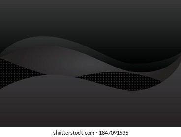 Abstract black background with flowing lines 
