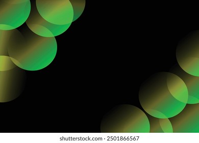 Abstract black background. Fluid shapes and colorful graphic design.