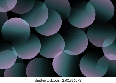 Abstract black background. Fluid shapes and colorful graphic design.