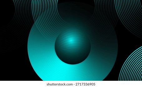 Fundo preto abstrato. Padrão de linhas geométricas. Linhas de gradiente azul brilhante. Design gráfico de tecnologia futurista. Terno para negócios, capa, cabeçalho, papel de parede. Ilustração vetorial.	
