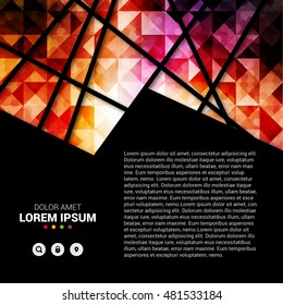 Abstract Black Background With Geometric Shapes