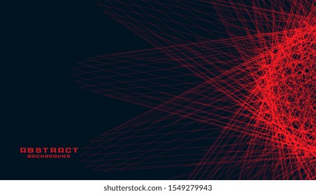 abstract black background with glowing red lines