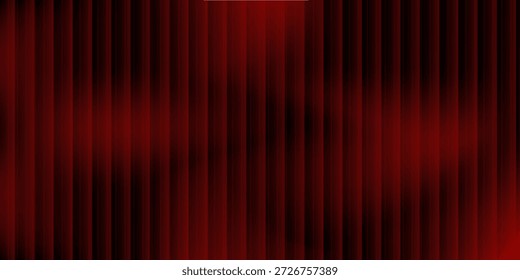 Fundo preto abstrato com linhas verticais brilhantes com nervuras vermelhas, criando um efeito de vidro fractal, ruído digital ou falha. Ilustração vetorial editável.