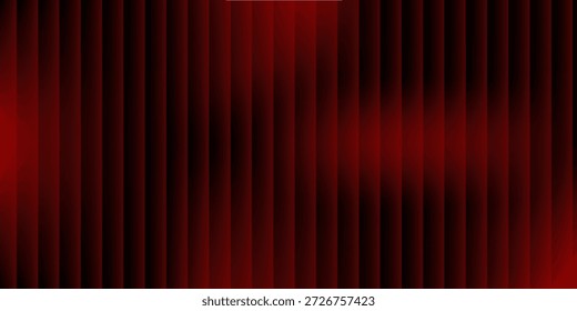 Abstract black background with glowing vertical red ribbed lines, creating a fractal glass effect, digital noise, or glitch. Editable vector illustration.