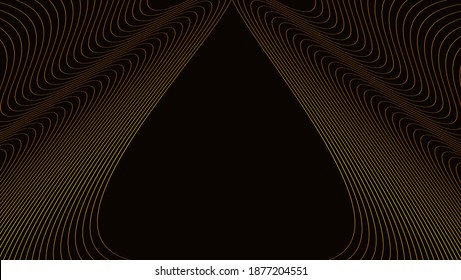 Abstract black background, with gold line