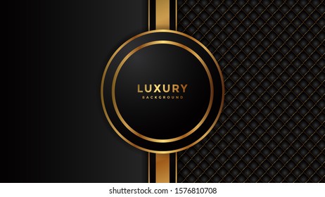abstract black background with gold lines. black textured background. isolated background and golden light.