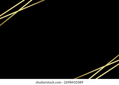 Fondo negro Abstractas con líneas de oro