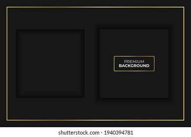 abstract black background with gold, vector illustration