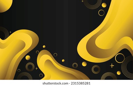 Abstract black background with golden elements.