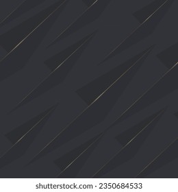 Abstract black background with golden lines. 