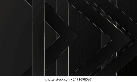 Abstractas fondo negro con líneas doradas diseño de elemento de lujo