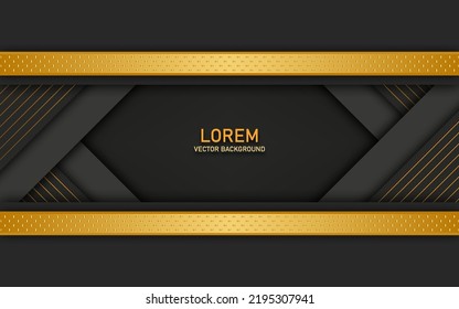 abstract black background with golden textures. luxury style