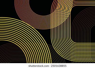 Abstract black background with gradient glowing diagonal geometric lines.