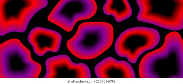 Abstract black background with gradient waves. Vector illustration of background
