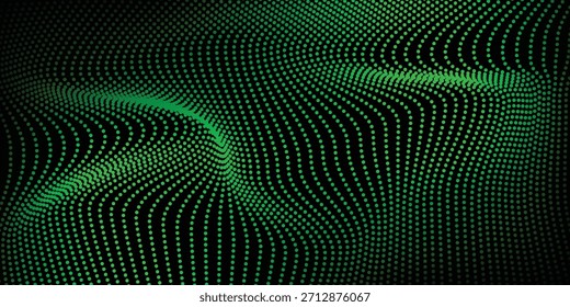 Abstract black background and green ball. Design vector ilustration. eps 10