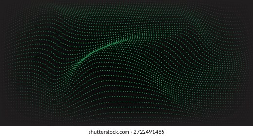 Fundo preto abstrato e bola verde. Design - ilustração vetorial. eps 10
