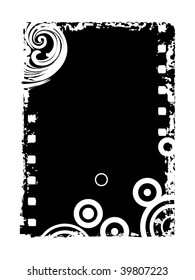 abstract black background with grunge, circle