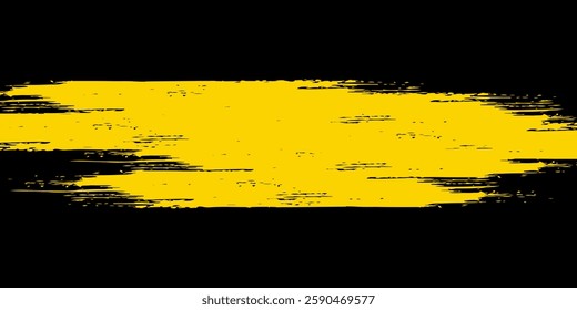 Abstract black background with grunge yellow lines and text vector eps10