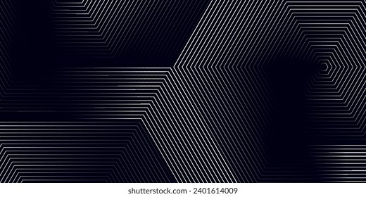 Abstract black background with hexagon lines pattern.eps 10