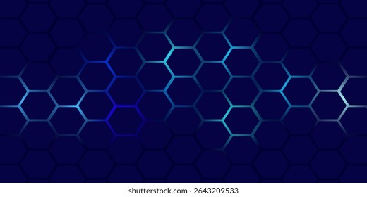 Abstract black Background with hexagons. Hexagonal abstract technology background. abstract seamless modern and creative hexagon background for any design technology communication related work.	
