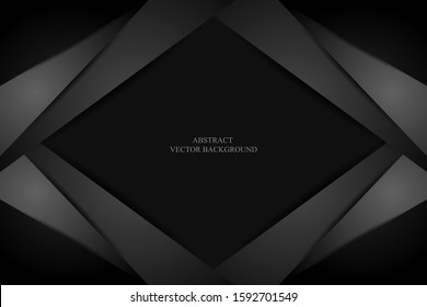 Abstract Black Background Layer Graphic Design Stock Vector (Royalty ...