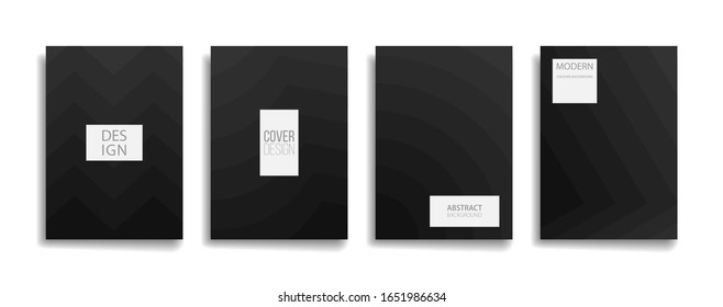 abstract black background layer texture. dark gradient wallpaper. geometric diagonal stripe blend pattern. modern backdrop vector illustration