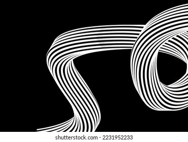 Abstract black background. line wave curve on background vector illustration.