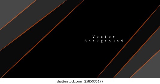 abstract black background with lines and copy space. vector illustration