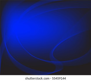 abstract black background with luminous blue elements