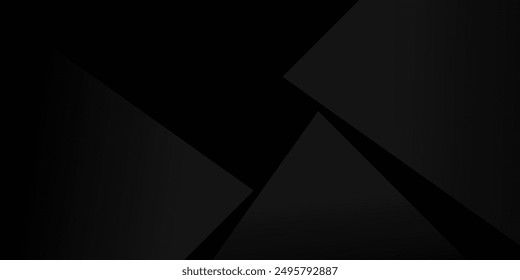 Abstract black background. Luxury gradient geometric elements. Modern dark square. Minimalist black texture. 
