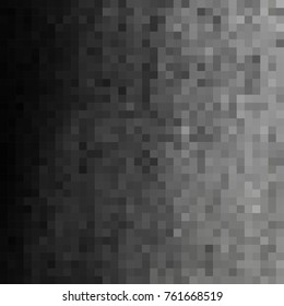 Abstract Black background with mesh of squares or cells. Mosaic style.