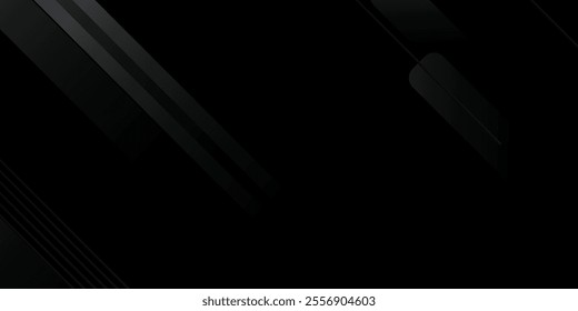 Abstract black background. Modern dark diagonal shape elements