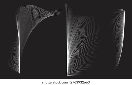 Abstract black background with an open white book glowing softly, symbolizing knowledge, magic, and timeless literature