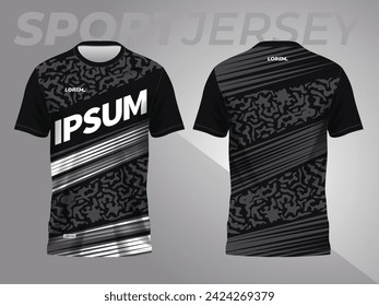 abstract black background and pattern for sport jersey design