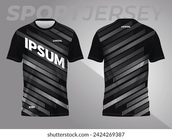 fondo negro abstracto y patrón para el diseño de la camiseta del deporte