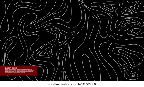Abstract black background with place for text. Doodle, thin light lines are drawn by hands. Vector illustration.