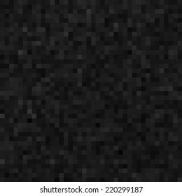Abstract Black Background Of A Plurality Of Squares, Pixels Noise, Seamless
