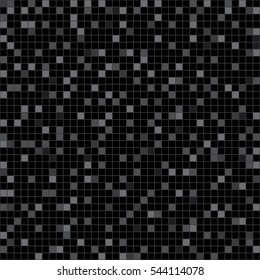 Abstract black background of a plurality of squares & pixels
