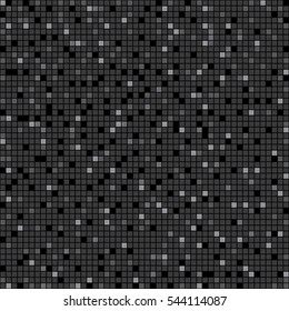 Abstract black background of a plurality of squares & pixels